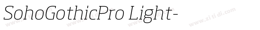 SohoGothicPro Light字体转换